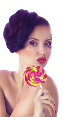 spiral lolipop kızla