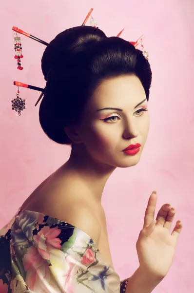Japanische Geisha-Frau — Stockfoto