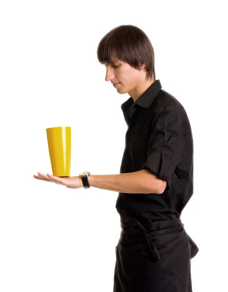 Barman met een shaker — Stockfoto