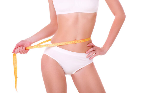 Мера на красивом теле женщины
