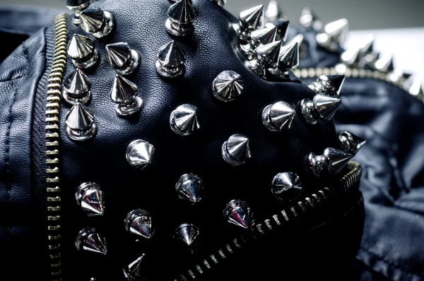 Spikes on Leather — Stock Photo, Image