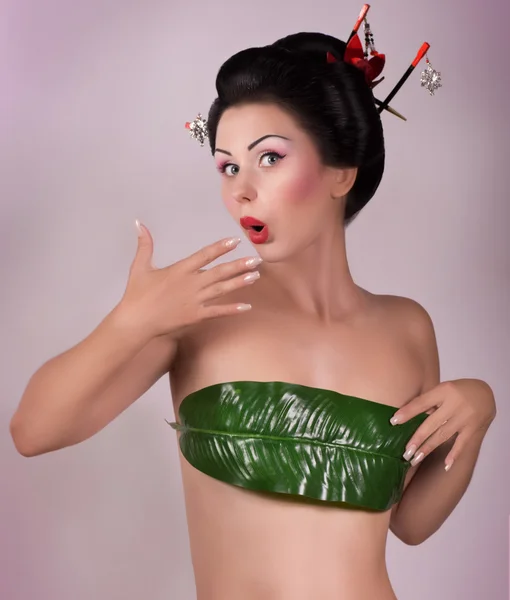 Geisha kvinna — Stockfoto