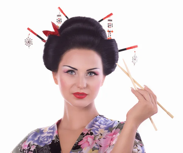 日本艺妓的女人 — 图库照片