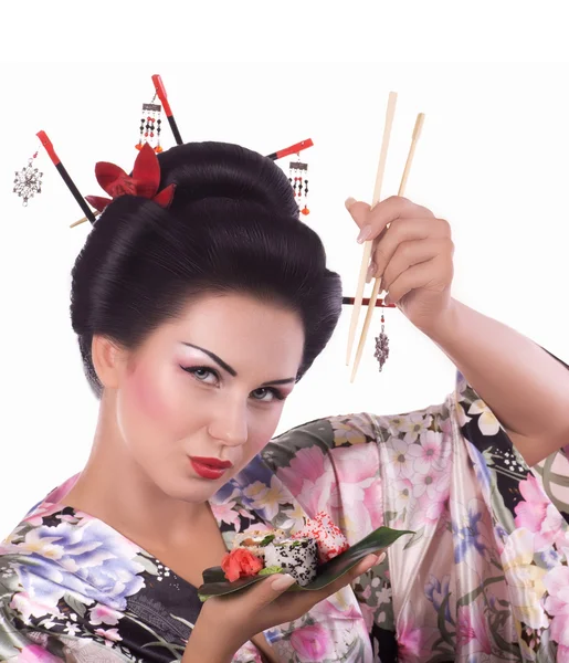 Mujer geisha japonesa —  Fotos de Stock