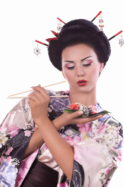 Japanese geisha woman — Stock Photo, Image