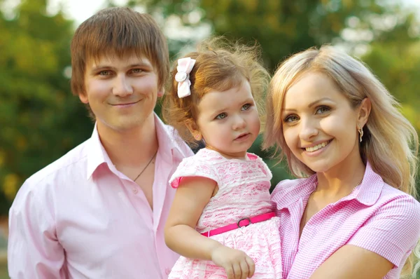 Family with daughter — Stock Photo, Image