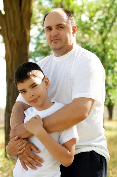 Apa és fia. — Stock Fotó