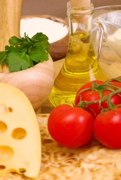 Ingredients for  pasta Stock Picture