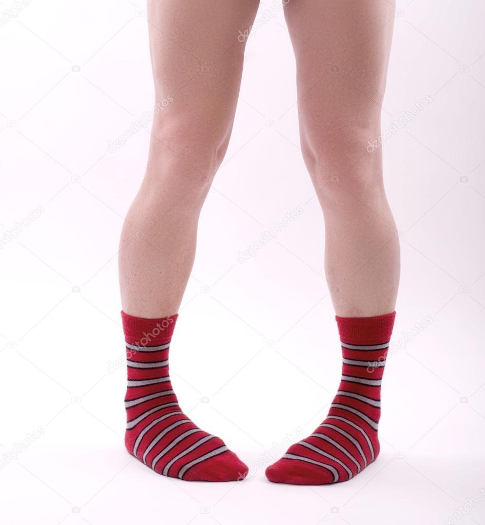 Male legs in socks