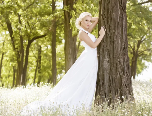 Sposa all'aperto — Foto Stock