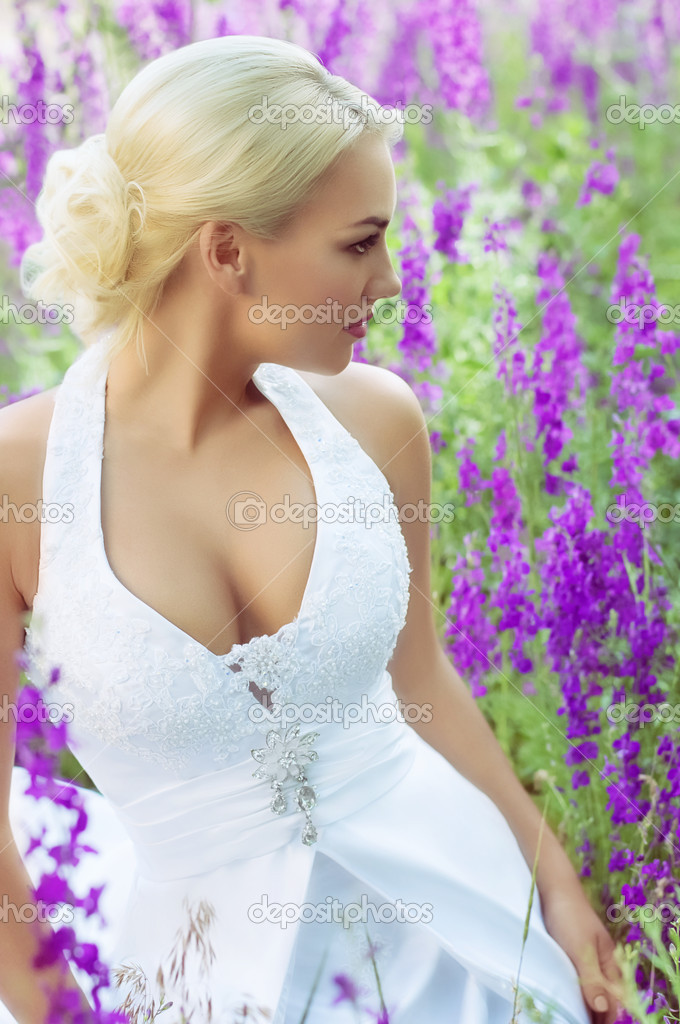 Bride outdoors