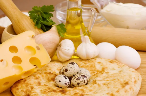 Ingredients for  dough — Stock Photo, Image