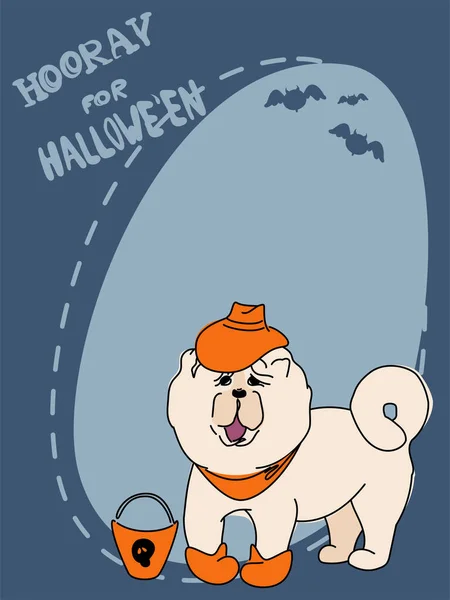 Happy Halloween Dog Monsters Costumes Halloween Party Illustration Banner Post — Stock Photo, Image