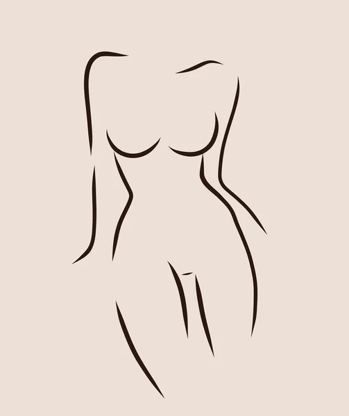 Modèle Logo Modèle Femme Croquis Vectoriel Main Levée — Image vectorielle