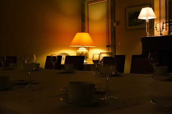 Night dining room — Stock Photo, Image