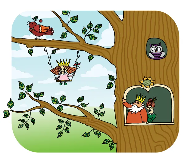 Fairy tree — Stock Vector