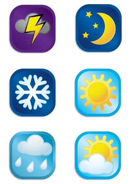 天気アイコン — ストックベクタ
