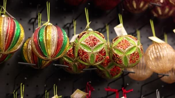 Dnipro Ukraine December Ember 2021 Christmas Decoration Market Close — 图库视频影像
