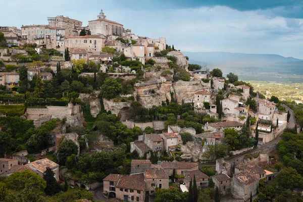 Worldwide Famous French Provencale Commune Gordes View City Gorde — Foto de Stock