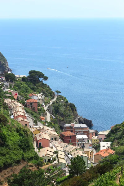 View Cinque Terre Region Village Riomaggior — Stock Photo, Image