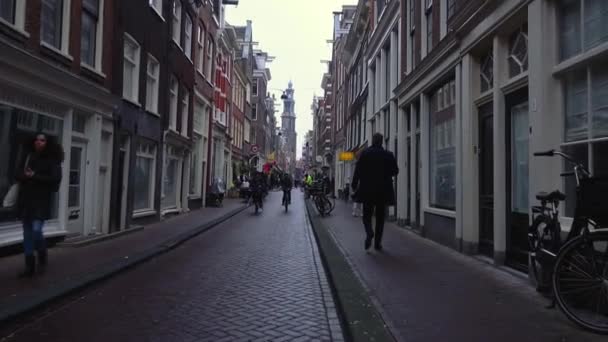 Amsterdam Netherlands March 2018 Streets Channels Amsterdam — Stock Video