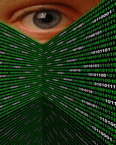 Ciber acoso spyware ojo — Foto de Stock