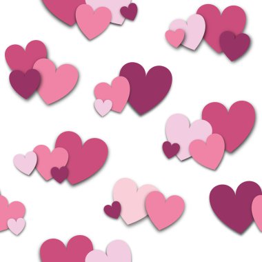 pembe ve mor kalpler tileable alan