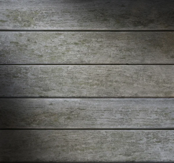 Grijs verweerde horizontale hout verlicht diagonaal — Stockfoto