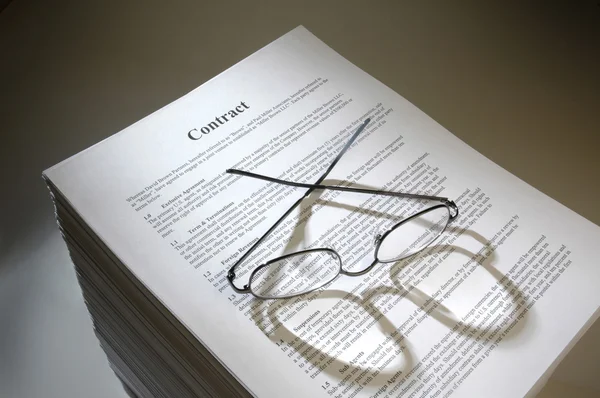 Multi-page legal contract agreement — Stock Photo, Image