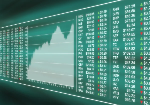 Мониторинг фондового рынка — стоковое фото