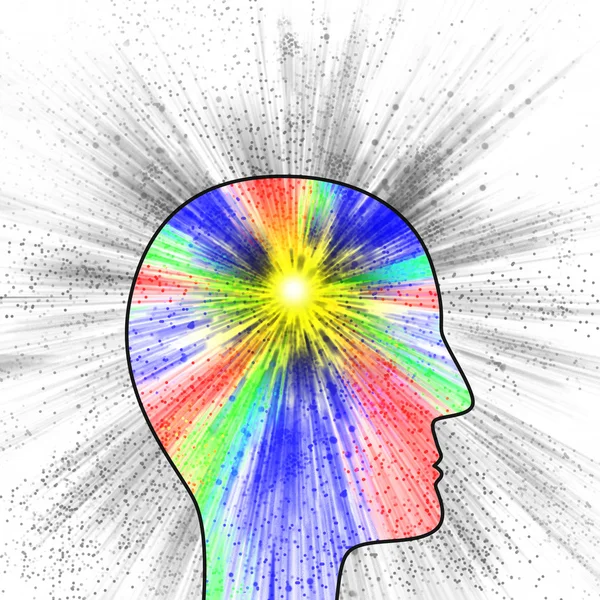 Colorful explosion of thought, pain or creativity — Stock Photo, Image