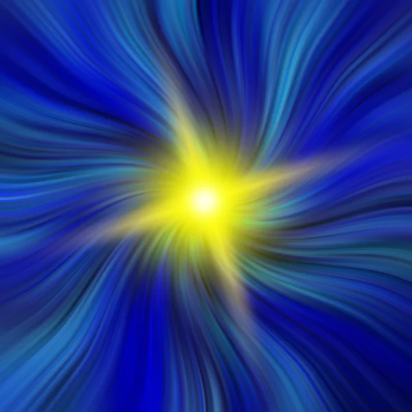 Blue Vortex with a Starburst — Stock Photo, Image