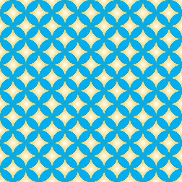 Blue & Yellow Diamond Star Circle Pattern — Stock Photo, Image