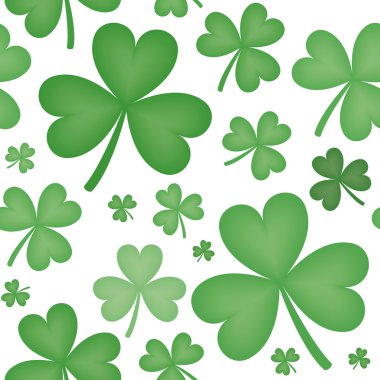 shamrock şekiller farklı boyutlarda seamless modeli