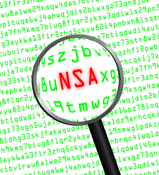 NSA revealed in computer code through a magnifying glass