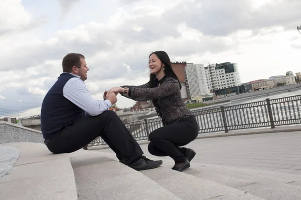 Man and woman in love — Stock Photo, Image