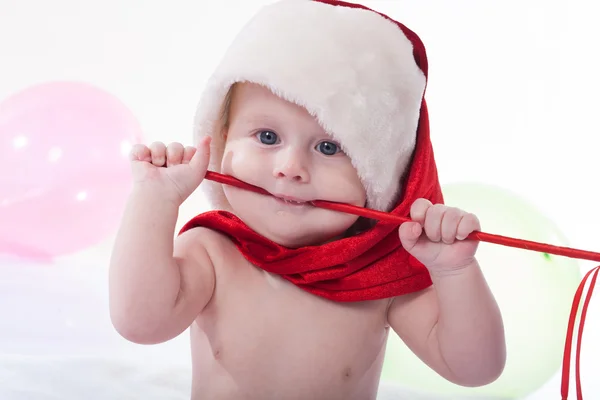 Dítě v santa hat — Stock fotografie