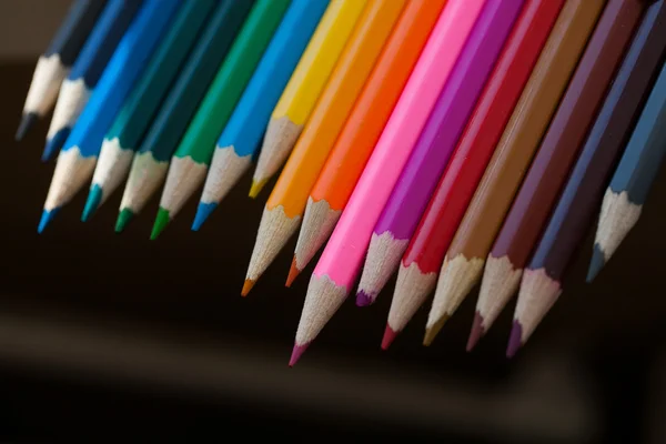 Sæt af farvede blyanter - Stock-foto
