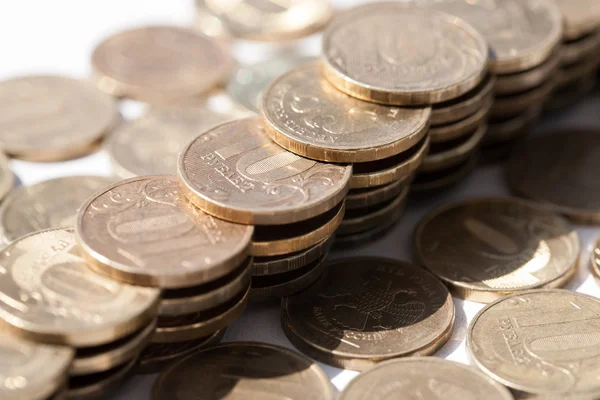 Coins of ten rubles close-up — Stock Photo, Image