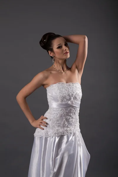 Novia vestida de blanco — Stockfoto