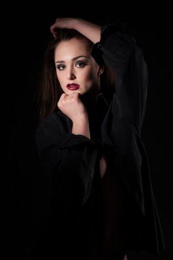 güzel bir genç kız portre Studio