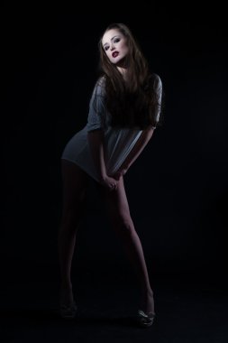 güzel bir genç kız portre Studio