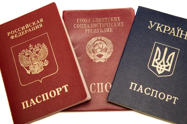 Passports in Russia, Ukraine and the USSR — Stock Photo, Image