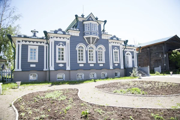 Manor декабрист trubeckogo в Іркутську. будівництво дев'ятнадцятого століття Стокове Фото