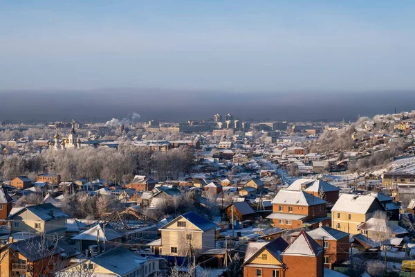 First Frosts City Irkutsk Frosty Sunny Day — Stock Photo, Image