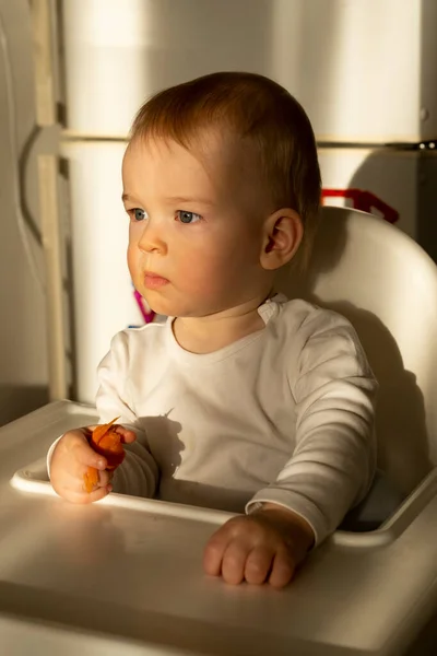 Boy Children Room Close Portrait — Stock Photo, Image