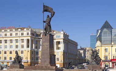 vladivostok bir merkez meydan Yaylası girişindeki nitelikli anıt