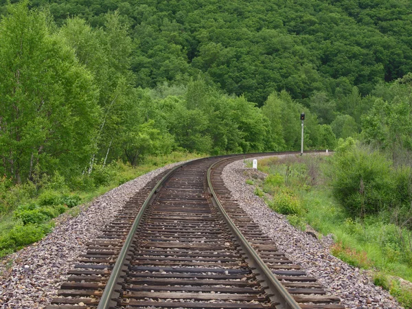Одинокий железнодорожный путь Лицензионные Стоковые Фото