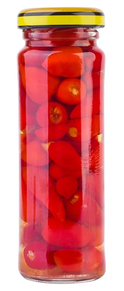 Üveg edény Piri-Piri marinált, paprika — Stock Fotó