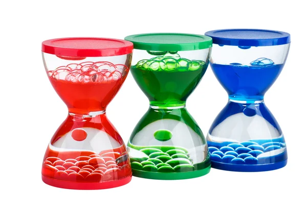 Three gel hourglasses — Stock Photo, Image